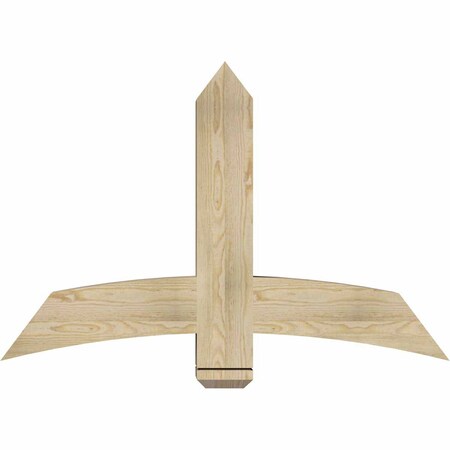 Ekena Millwork Bellingham Rough Sawn Timber Gable Bracket, Douglas Fir, 48"W x 32"H x 6"D x 6"F, 16/12 Pitch GBW048X32X0606BEL00RDF